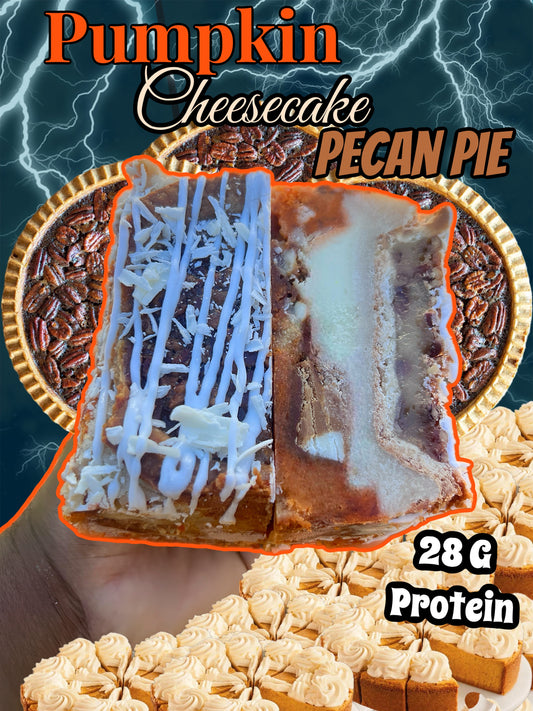 Pumpkin Cheesecake Pecan Pie